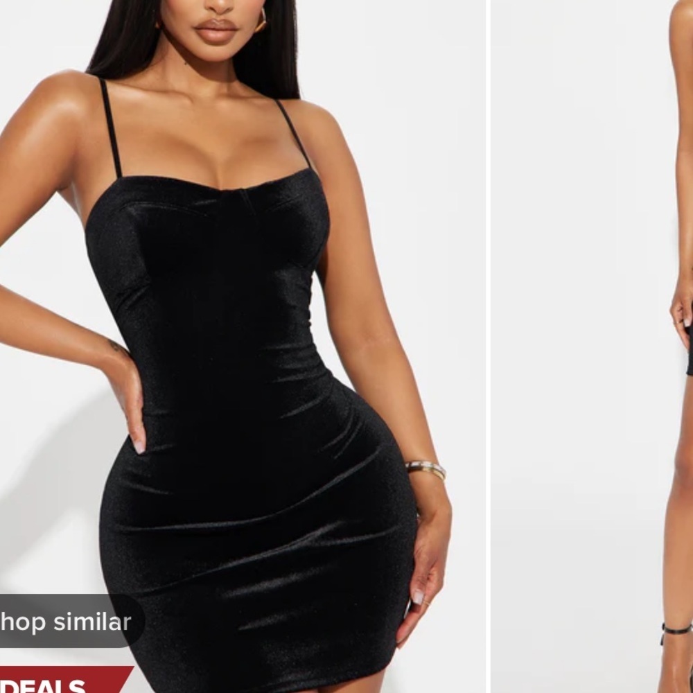 Black Velvet Dress - Picture 2 of 6